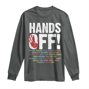 Resist Hands Off Long Sleeve Shirt Protect USA American We The People TS02 Dark Heather Print Your Wear