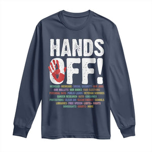 Resist Hands Off Long Sleeve Shirt Protect USA American We The People TS02 Navy Print Your Wear