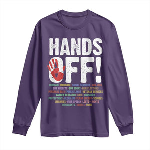 Resist Hands Off Long Sleeve Shirt Protect USA American We The People TS02 Purple Print Your Wear