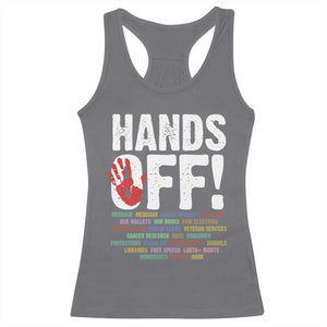 Resist Hands Off Racerback Tank Top Protect USA American We The People TS02 Charcoal Print Your Wear