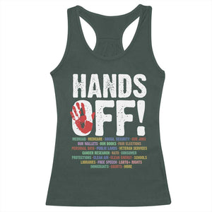 Resist Hands Off Racerback Tank Top Protect USA American We The People TS02 Dark Forest Green Print Your Wear