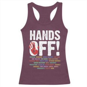 Resist Hands Off Racerback Tank Top Protect USA American We The People TS02 Maroon Print Your Wear