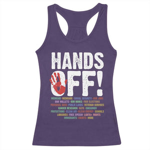 Resist Hands Off Racerback Tank Top Protect USA American We The People TS02 Purple Print Your Wear