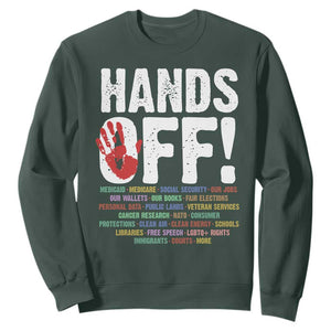 Resist Hands Off Sweatshirt Protect USA American We The People TS02 Dark Forest Green Print Your Wear