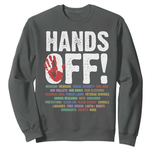 Resist Hands Off Sweatshirt Protect USA American We The People TS02 Dark Heather Print Your Wear