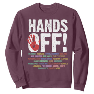 Resist Hands Off Sweatshirt Protect USA American We The People TS02 Maroon Print Your Wear