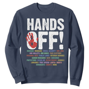 Resist Hands Off Sweatshirt Protect USA American We The People TS02 Navy Print Your Wear