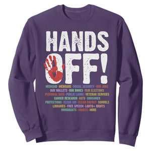 Resist Hands Off Sweatshirt Protect USA American We The People TS02 Purple Print Your Wear
