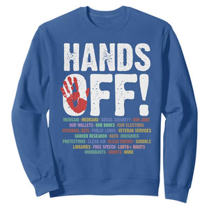 Resist Hands Off Sweatshirt Protect USA American We The People TS02 Royal Blue Print Your Wear