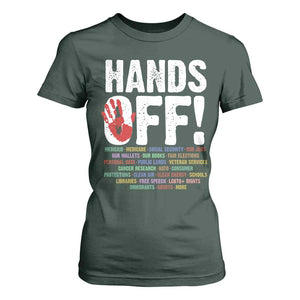 Resist Hands Off T Shirt For Women Protect USA American We The People TS02 Dark Forest Green Print Your Wear