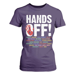 Resist Hands Off T Shirt For Women Protect USA American We The People TS02 Purple Print Your Wear
