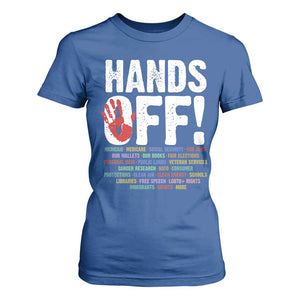 Resist Hands Off T Shirt For Women Protect USA American We The People TS02 Royal Blue Print Your Wear