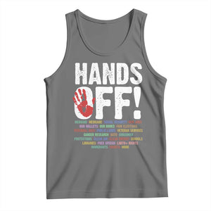 Resist Hands Off Tank Top Protect USA American We The People TS02 Black Heather Print Your Wear