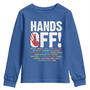 Resist Hands Off Youth Sweatshirt Protect USA American We The People TS02 Royal Blue Print Your Wear