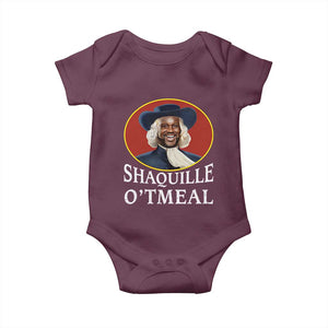 Funny Shaquille Oatmeal Baby Onesie Shaq O'neal Meme Cereal Parody TS02 Maroon Print Your Wear