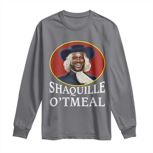 Funny Shaquille Oatmeal Long Sleeve Shirt Shaq O'neal Meme Cereal Parody TS02 Charcoal Print Your Wear