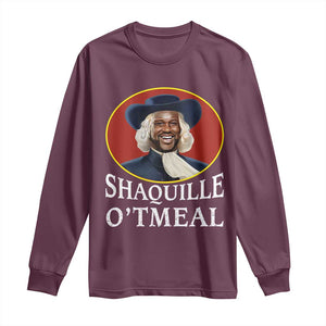 Funny Shaquille Oatmeal Long Sleeve Shirt Shaq O'neal Meme Cereal Parody TS02 Maroon Print Your Wear