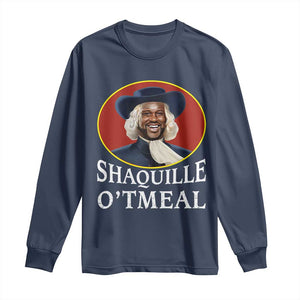Funny Shaquille Oatmeal Long Sleeve Shirt Shaq O'neal Meme Cereal Parody TS02 Navy Print Your Wear