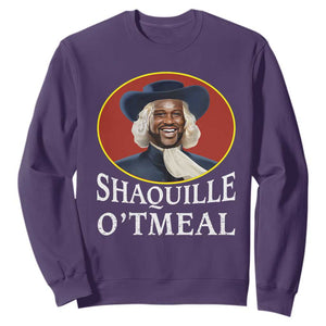 Funny Shaquille Oatmeal Sweatshirt Shaq O'neal Meme Cereal Parody TS02 Purple Print Your Wear