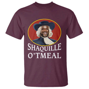 Funny Shaquille Oatmeal T Shirt Shaq O'neal Meme Cereal Parody TS02 Maroon Print Your Wear