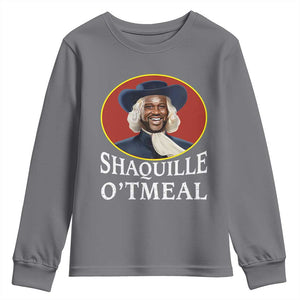 Funny Shaquille Oatmeal Youth Sweatshirt Shaq O'neal Meme Cereal Parody TS02 Charcoal Print Your Wear