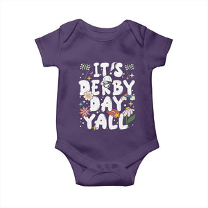 It's Derby Day Y'All Baby Onesie Retro Groovy KY Horse Racing TS02 Purple Print Your Wear