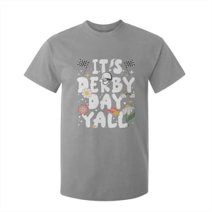 It's Derby Day Y'All T Shirt For Kid Retro Groovy KY Horse Racing TS02 Sport Gray Print Your Wear