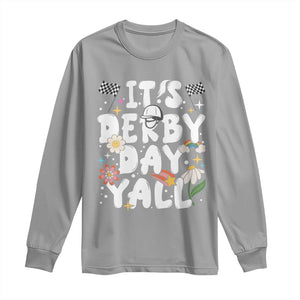 It's Derby Day Y'All Long Sleeve Shirt Retro Groovy KY Horse Racing TS02 Sport Gray Print Your Wear