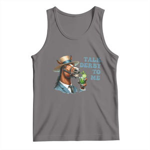 Talk Derby To Me Tank Top Funny Horse Racing KY Racing Day TS02 Deep Heather Print Your Wear
