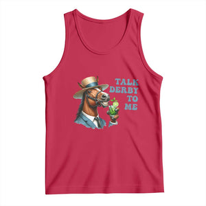 Talk Derby To Me Tank Top Funny Horse Racing KY Racing Day TS02 Red Print Your Wear