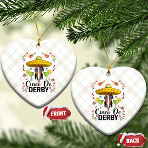 Cinco De Derby Funny Horse Racing Fiesta Ceramic Ornament Mexican Sombrero and Margarita Horse Lover TS02 Print Your Wear