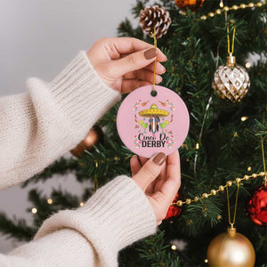 Cinco De Derby Funny Horse Racing Fiesta Ceramic Ornament Mexican Sombrero and Margarita Horse Lover TS02 1pc Light Pink Print Your Wear