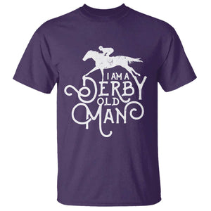 I Am A Derby Old Man Vintage Distressed Graphic T Shirt Classic Horse Racing Enthusiast Father’s Day Gift TS02 Purple Print Your Wear
