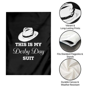 This Is My Derby Day Suit Fedora Hat Graphic Garden Flag Funny Sarcastic Horse Racing Fan Part TS02 Print Your Wear