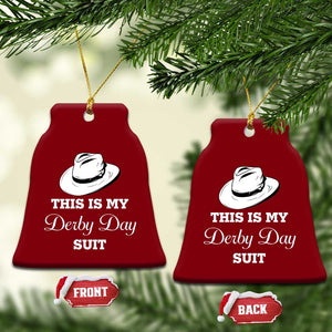 This Is My Derby Day Suit Fedora Hat Graphic Ceramic Ornament Funny Sarcastic Horse Racing Fan Part TS02 Print Your Wear