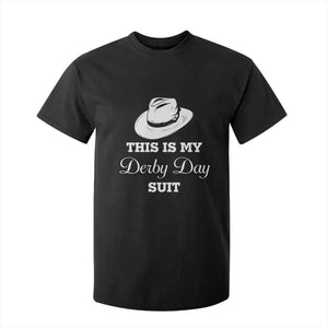 This Is My Derby Day Suit Fedora Hat Graphic T Shirt For Kid Funny Sarcastic Horse Racing Fan Part TS02 Black Print Your Wear