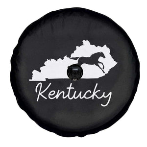Kentucky State Map with Racing Horse Spare Tire Cover Bluegrass State Pride Equestrian TS02 Print Your Wear