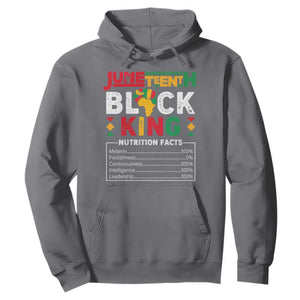 Juneteenth Black King Hoodie Funny Nutrition Facts TS02 Charcoal Print Your Wear