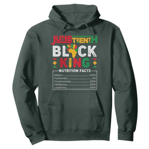 Juneteenth Black King Hoodie Funny Nutrition Facts TS02 Dark Forest Green Print Your Wear