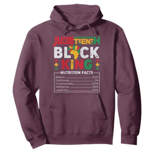 Juneteenth Black King Hoodie Funny Nutrition Facts TS02 Maroon Print Your Wear