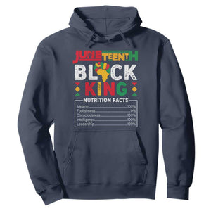 Juneteenth Black King Hoodie Funny Nutrition Facts TS02 Navy Print Your Wear