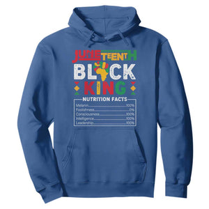 Juneteenth Black King Hoodie Funny Nutrition Facts TS02 Royal Blue Print Your Wear