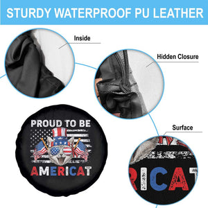 Patriotic American Cat Spare Tire Cover Proud To Be An Americat US Flag 4th Of July TS02 Print Your Wear