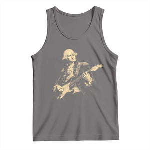George Washington Rock Star Vintage Portrait Tank Top Funny Electric Guitar Player Founding Father Retro Aesthetic Patriotic Graphic TS02 Deep Heather Print Your Wear