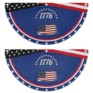 1776 Land of the Free Distressed Arch Graphic Patriotic Fan Flag Vintage Betsy Ross American Flag Stars Retro