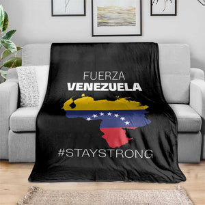 Fuerza Venezuela Strong Solidarity Throw Blanket Hope Support Venezuelan Patriotic Flag Map TS02 Print Your Wear