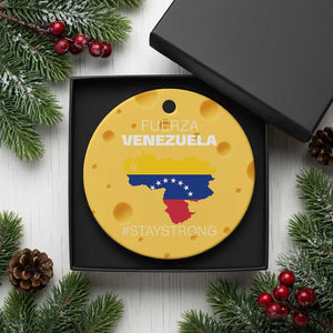 Fuerza Venezuela Strong Solidarity Ceramic Ornament Hope Support Venezuelan Patriotic Flag Map