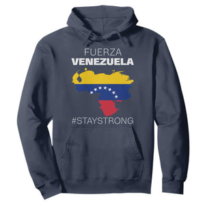 Fuerza Venezuela Strong Solidarity Hoodie Hope Support Venezuelan Patriotic Flag Map