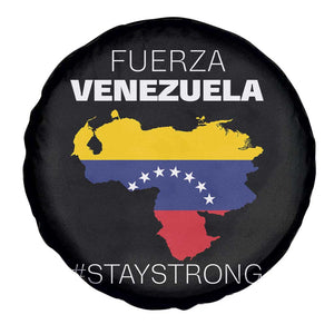 Fuerza Venezuela Strong Solidarity Spare Tire Cover Hope Support Venezuelan Patriotic Flag Map TS02 Print Your Wear