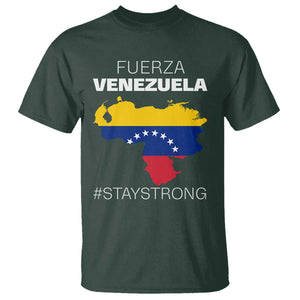 Fuerza Venezuela Strong Solidarity T Shirt Hope Support Venezuelan Patriotic Flag Map